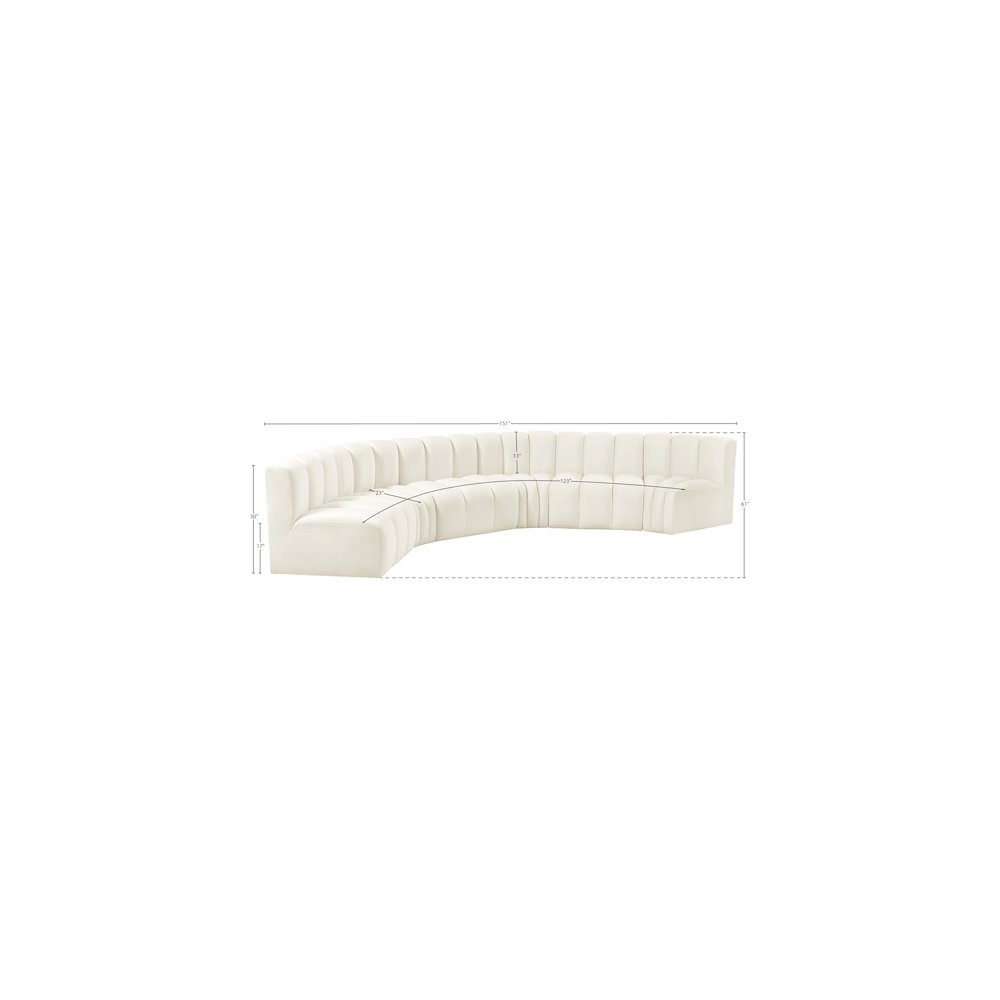 Arc Cream Velvet Modular Sofa