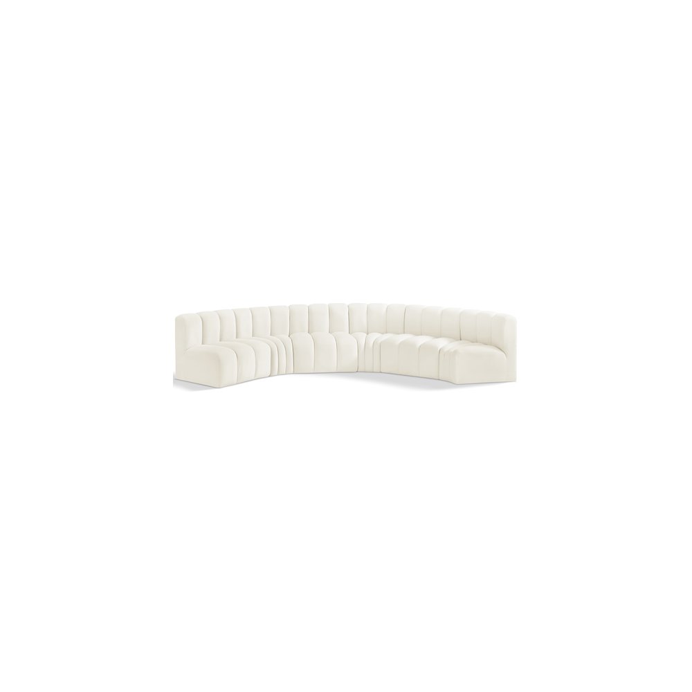 Arc Cream Velvet Modular Sofa