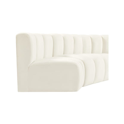 Arc Cream Velvet Modular Sofa