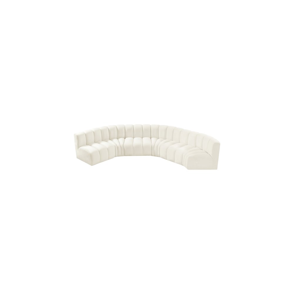 Arc Cream Velvet Modular Sofa