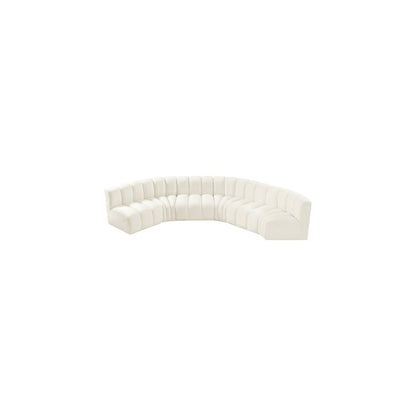 Arc Cream Velvet Modular Sofa