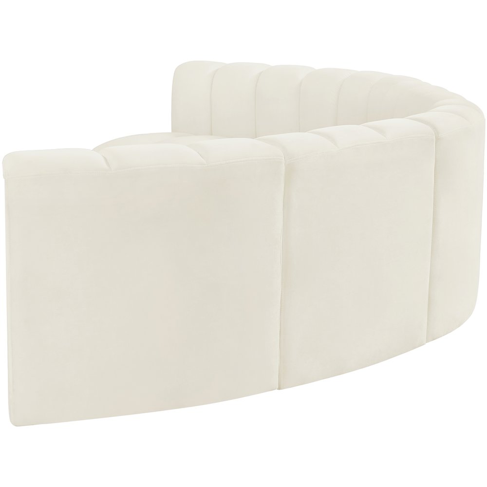 Arc Cream Velvet Modular Sofa