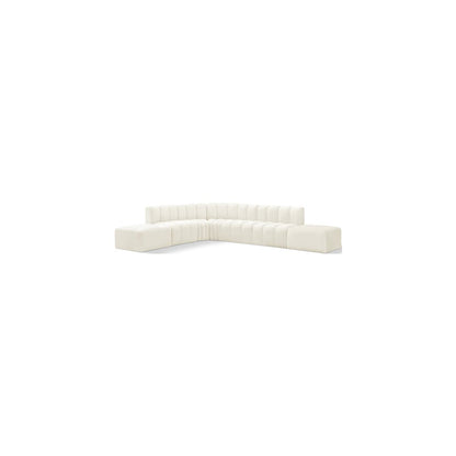 Arc Cream Velvet Modular Sofa