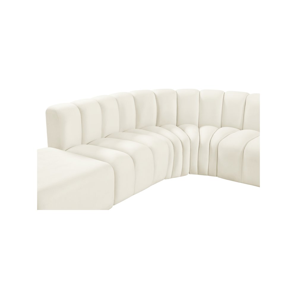 Arc Cream Velvet Modular Sofa