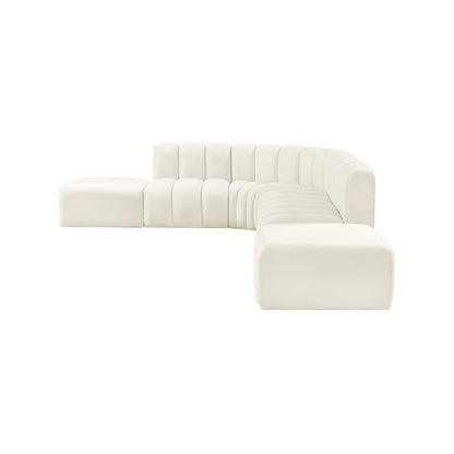 Arc Cream Velvet Modular Sofa