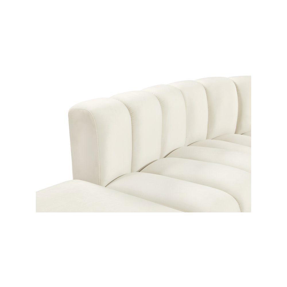 Arc Cream Velvet Modular Sofa