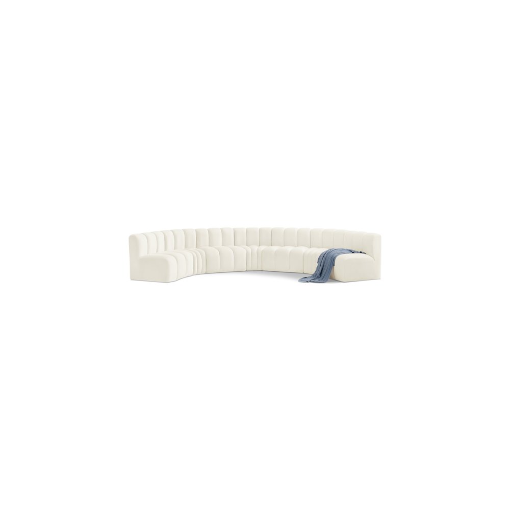 Arc Cream Velvet Modular Sofa