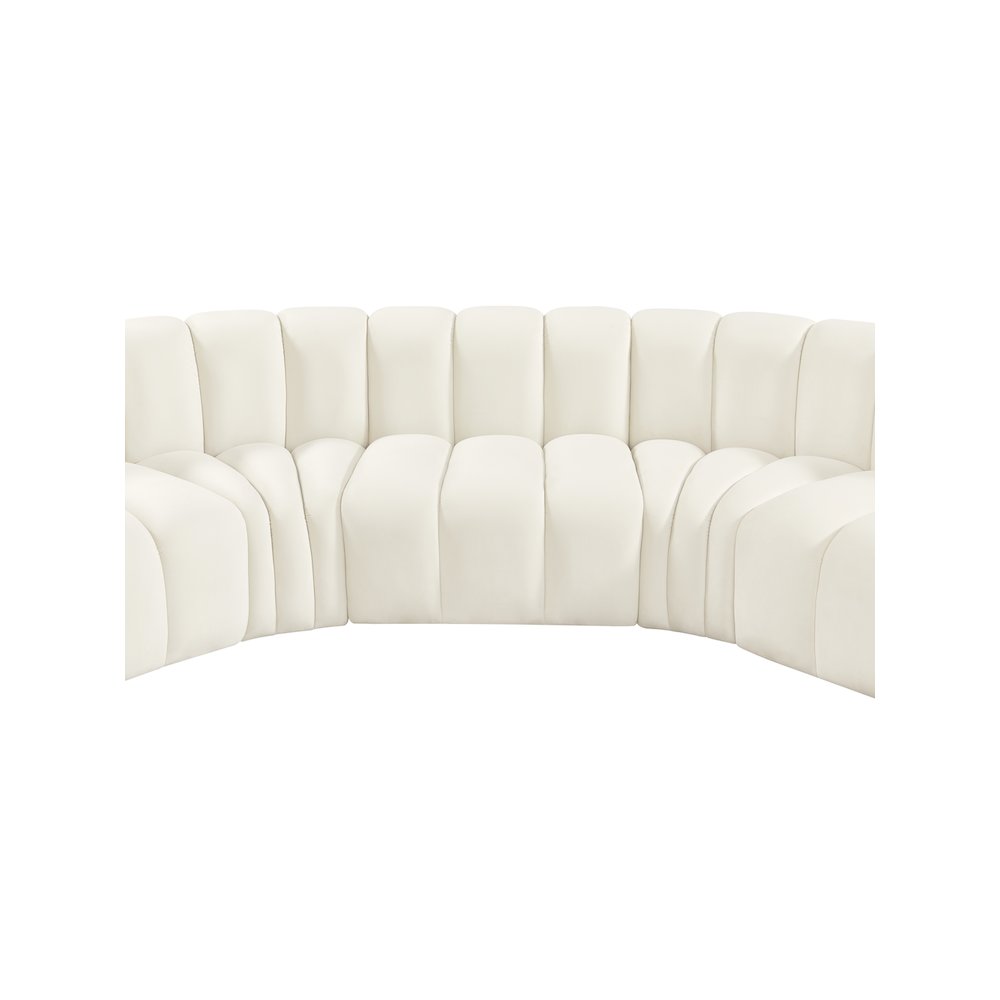 Arc Cream Velvet Modular Sofa