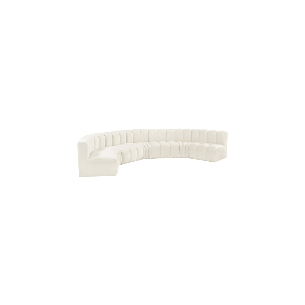 Arc Cream Velvet Modular Sofa