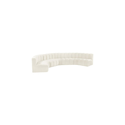Arc Cream Velvet Modular Sofa
