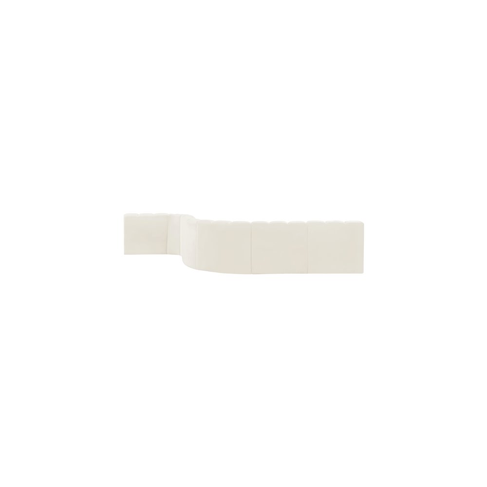 Arc Cream Velvet Modular Sofa
