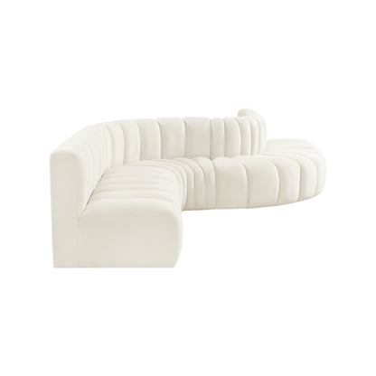 Arc Cream Velvet Modular Sofa