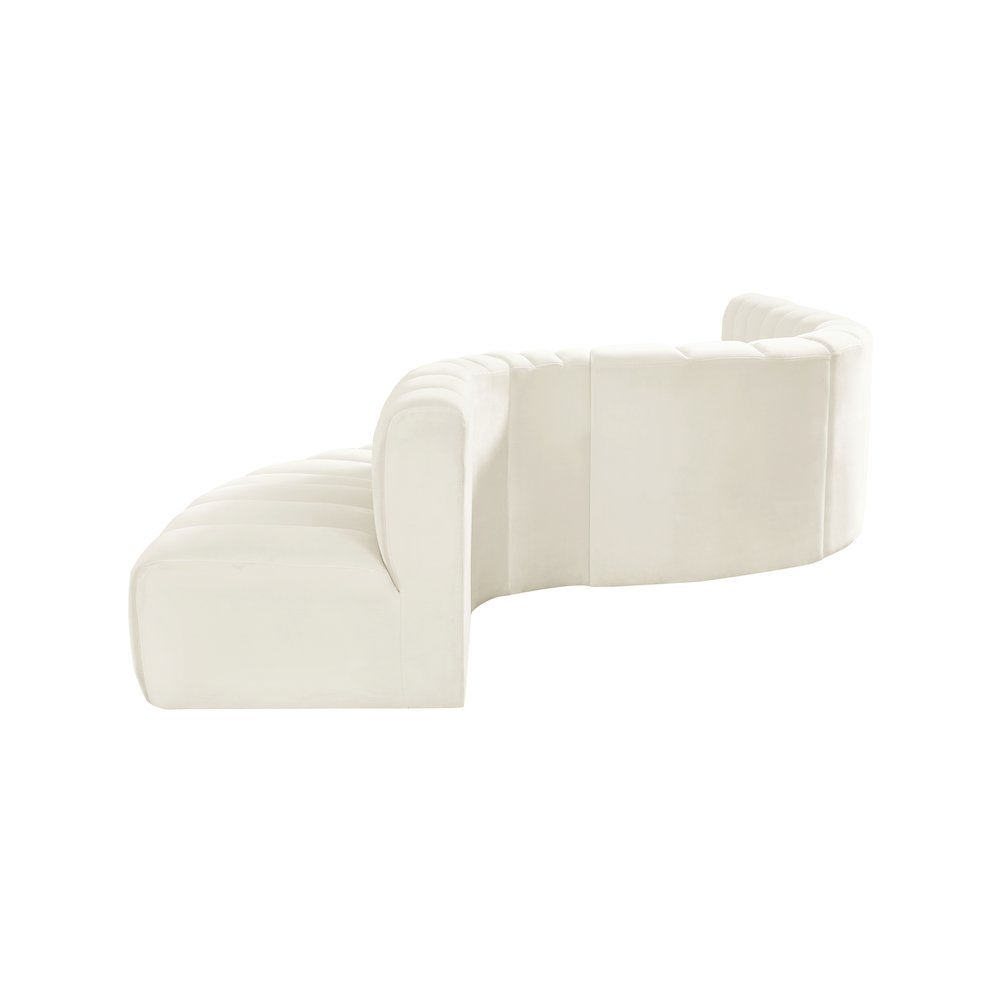 Arc Cream Velvet Modular Sofa
