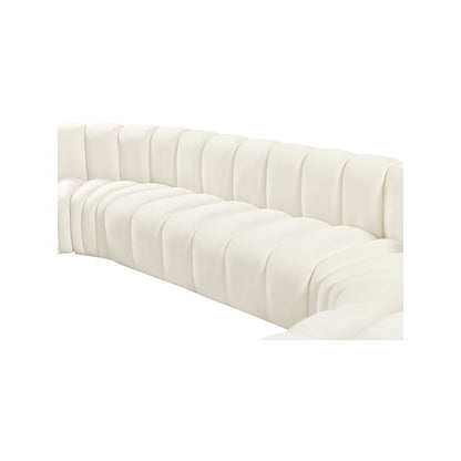 Arc Cream Velvet Modular Sofa
