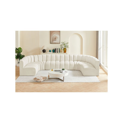 Arc Cream Velvet Modular Sofa