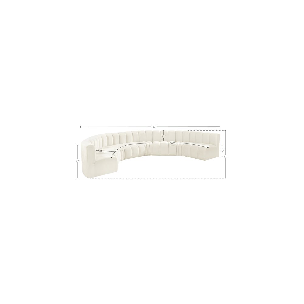 Arc Cream Velvet Modular Sofa