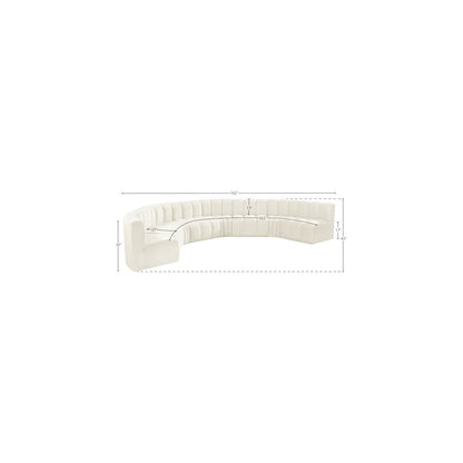 Arc Cream Velvet Modular Sofa