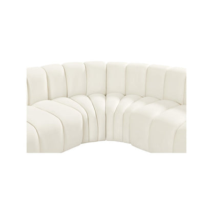 Arc Cream Velvet Modular Sofa