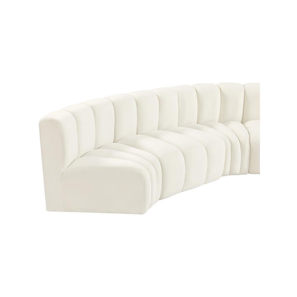 Arc Cream Velvet Modular Sofa