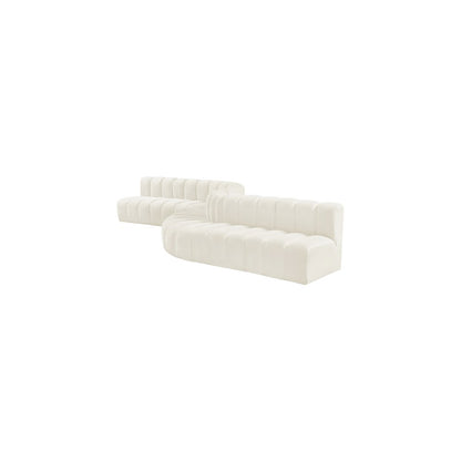 Arc Cream Velvet Modular Sofa