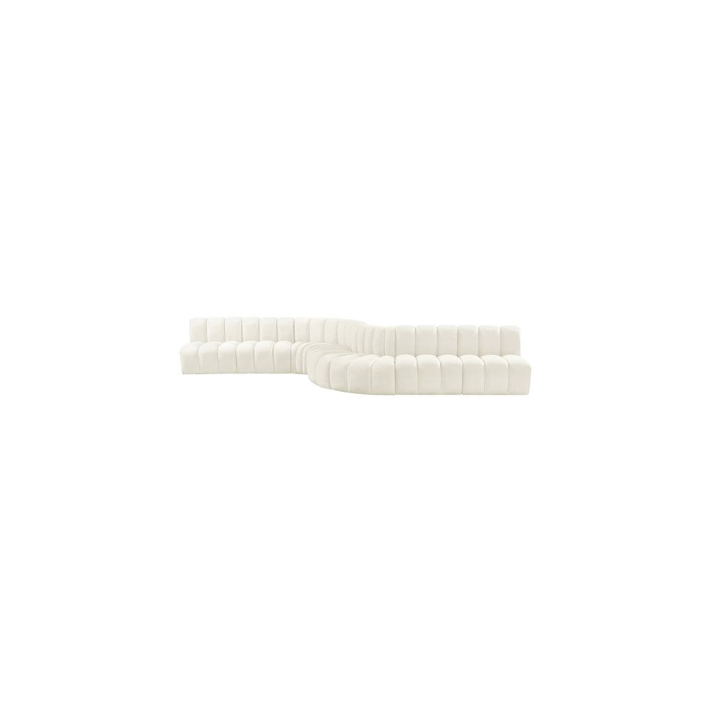 Arc Cream Velvet Modular Sofa