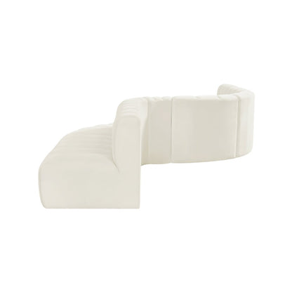Arc Cream Velvet Modular Sofa