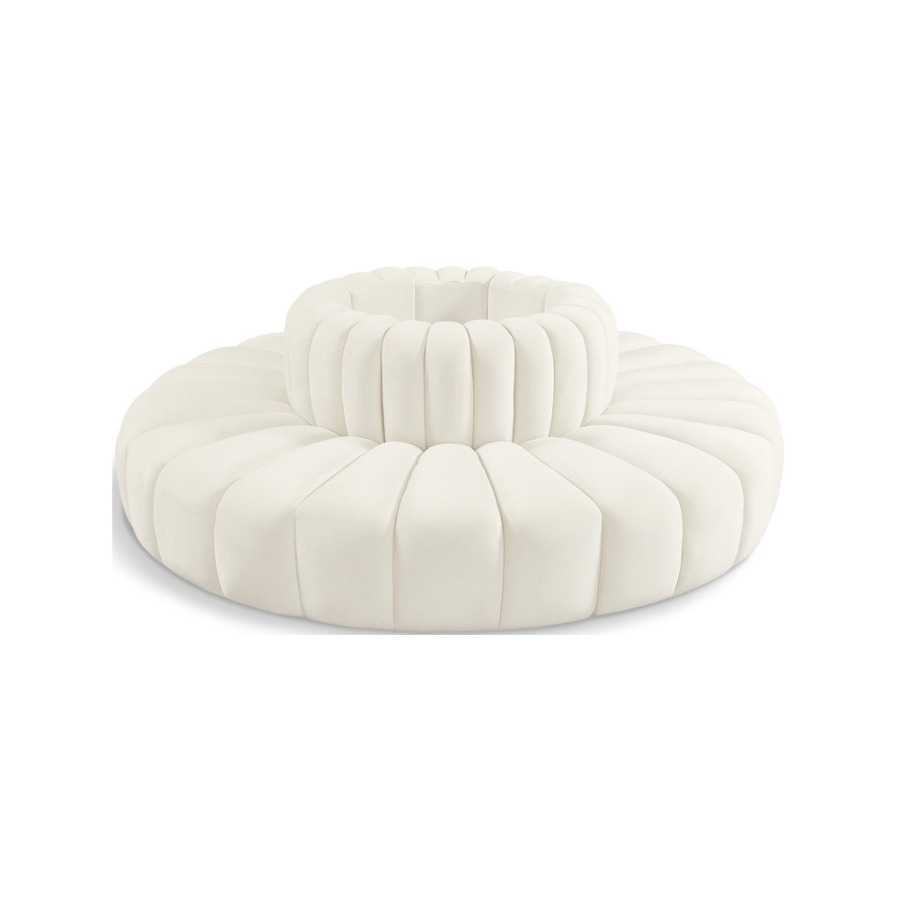 Arc Cream Velvet Modular Sofa