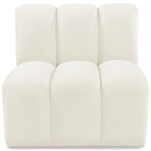 Arc Cream Velvet Straight Chair