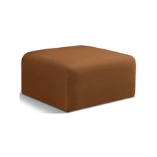 Arc Saddle Velvet Ottoman