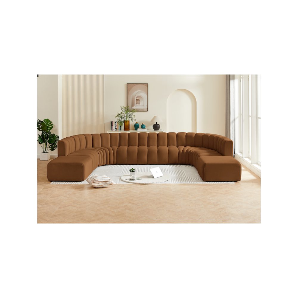 Arc Saddle Velvet Modular Sofa