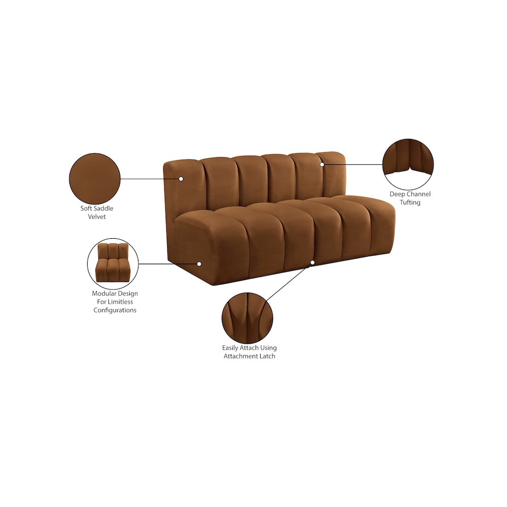 Arc Saddle Velvet Modular Sofa