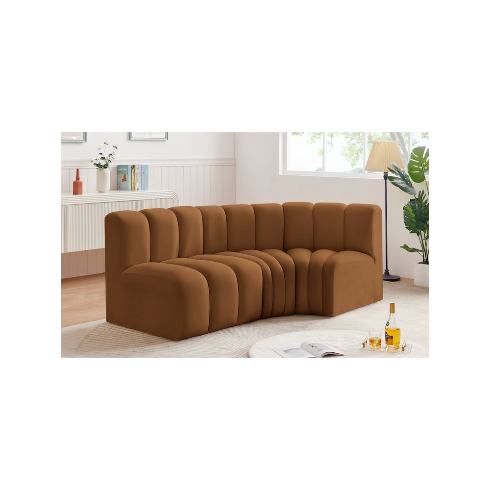 Arc Saddle Velvet Modular Sofa