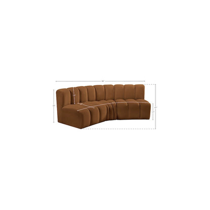 Arc Saddle Velvet Modular Sofa