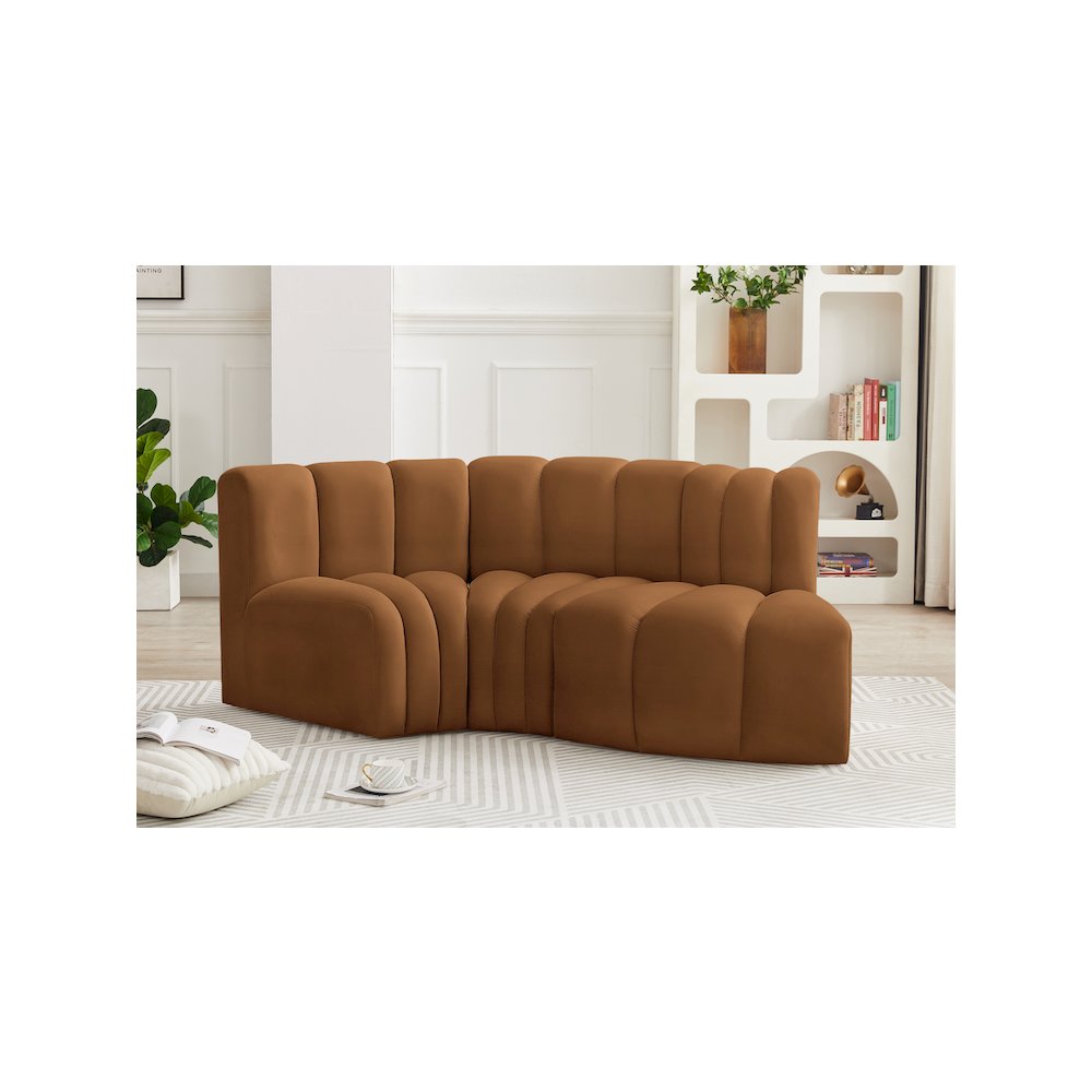 Arc Saddle Velvet Modular Sofa