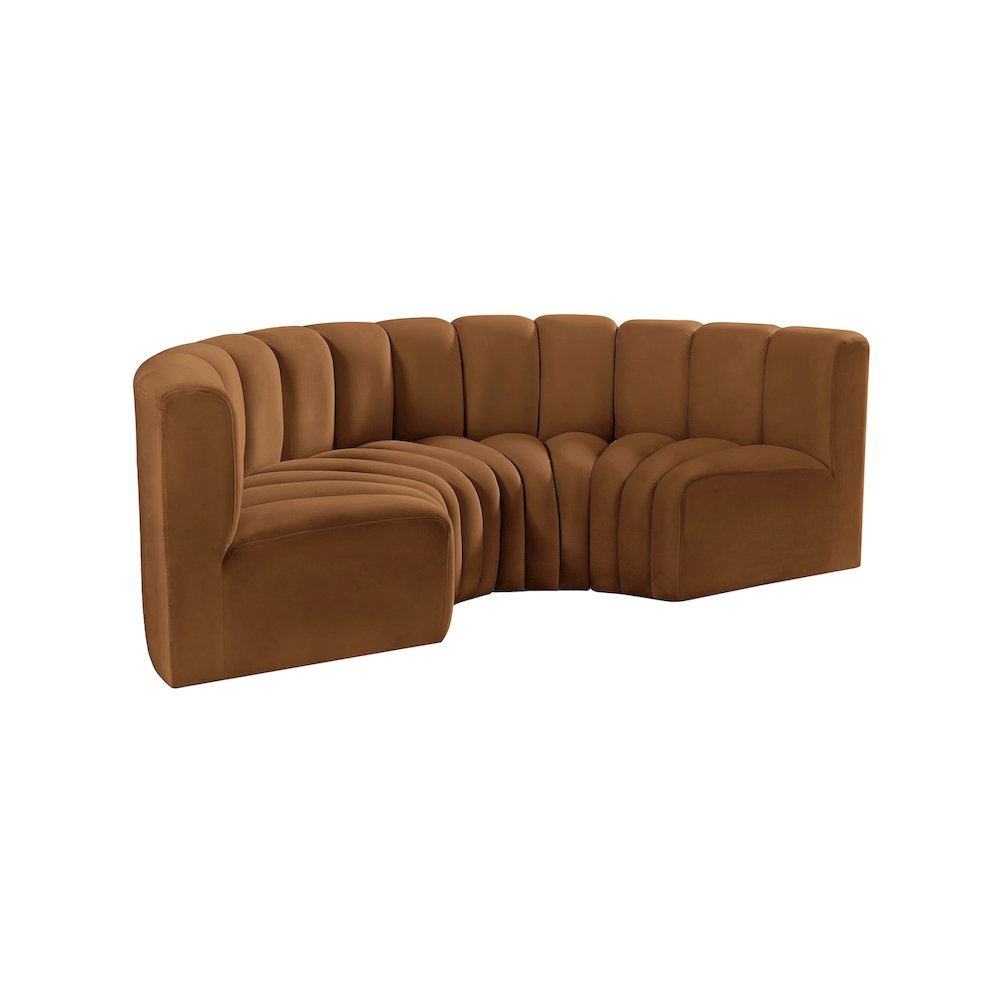 Arc Saddle Velvet Modular Sofa