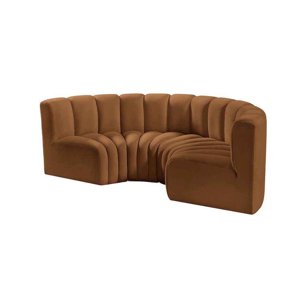 Arc Saddle Velvet Modular Sofa