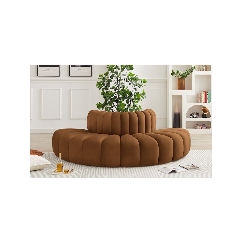 Arc Saddle Velvet Modular Sofa