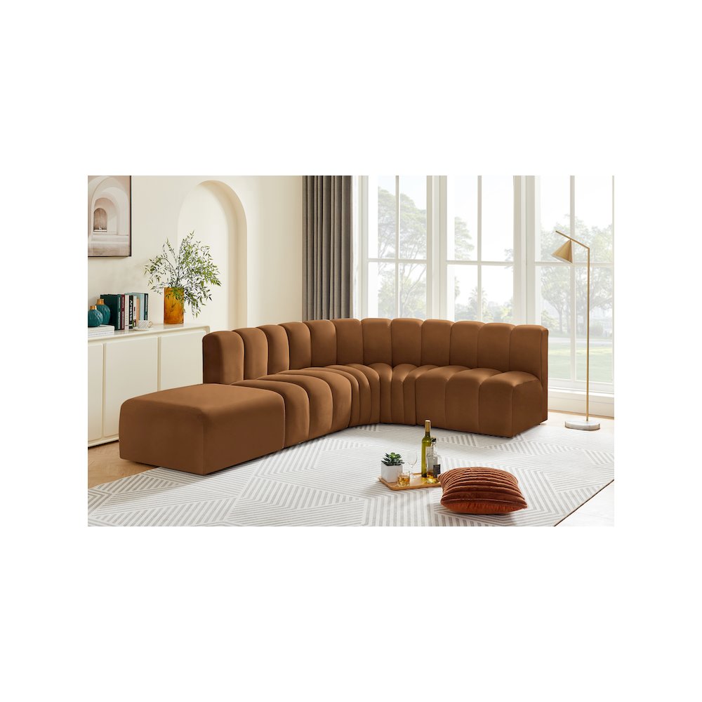 Arc Saddle Velvet Modular Sofa