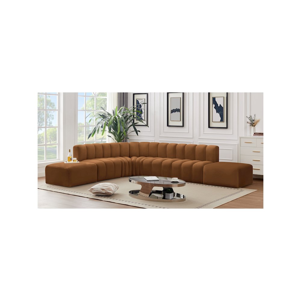 Arc Saddle Velvet Modular Sofa