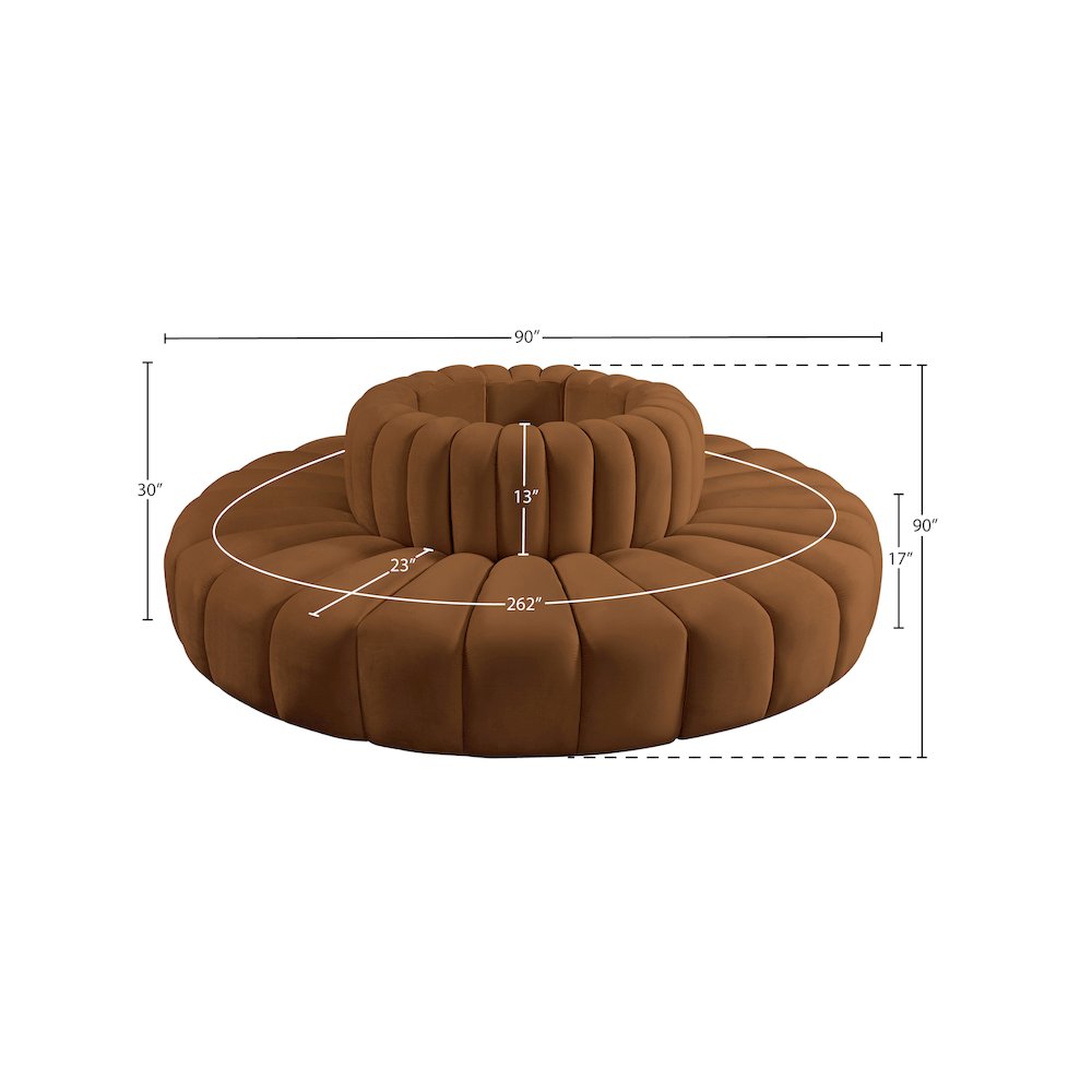 Arc Saddle Velvet Modular Sofa