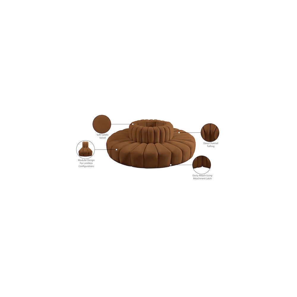 Arc Saddle Velvet Modular Sofa