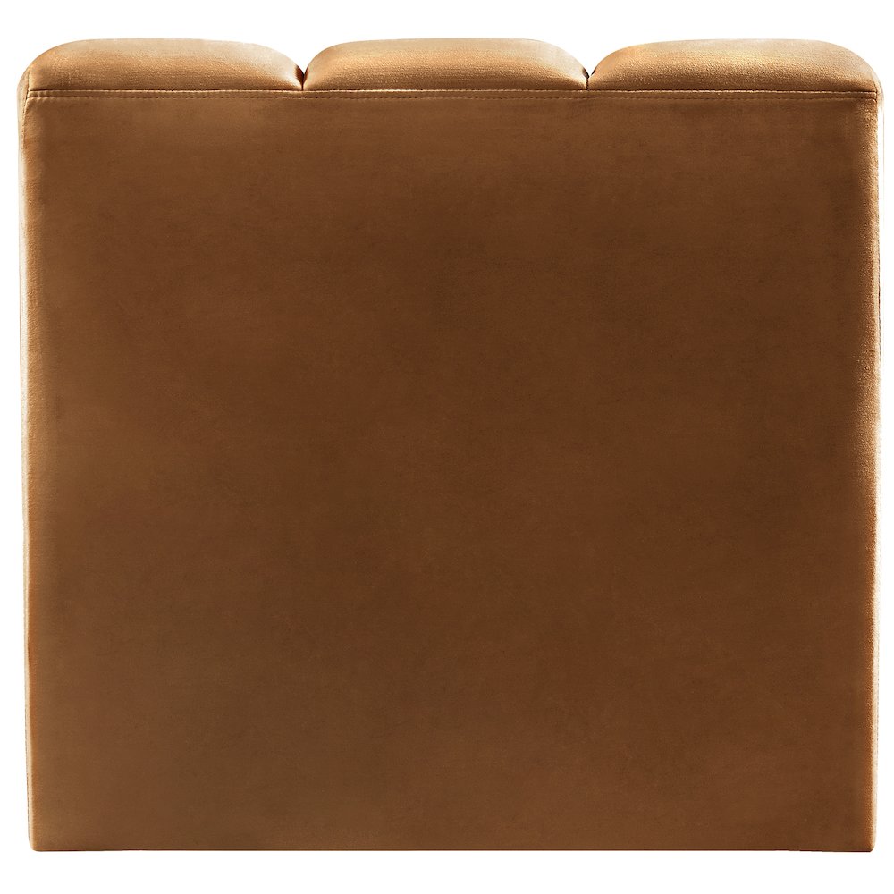 Arc Saddle Velvet Straight Chair