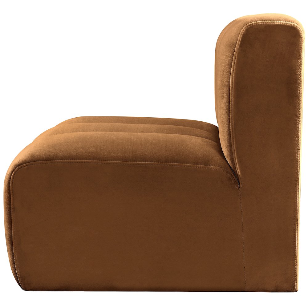 Arc Saddle Velvet Straight Chair