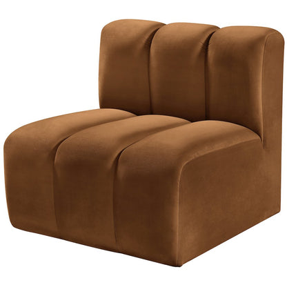Arc Saddle Velvet Straight Chair