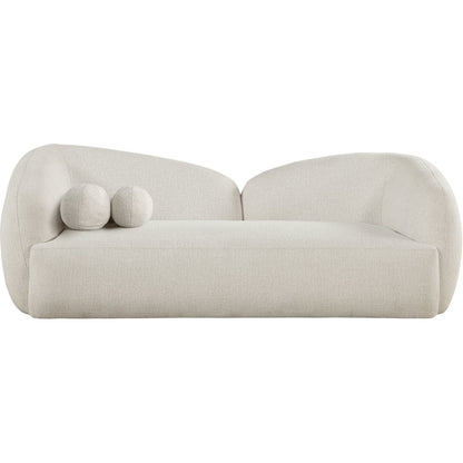 Elowen 91" Cream Fabric Upholstered Sofa