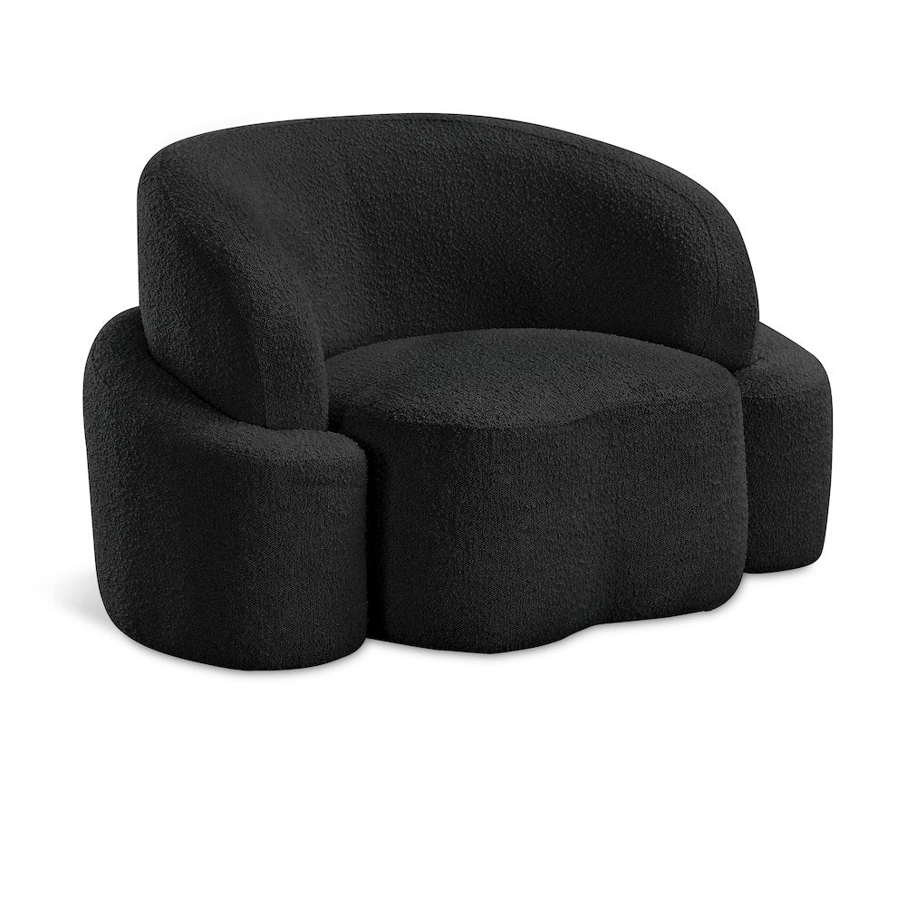 Principessa Black Boucle Fabric Chair