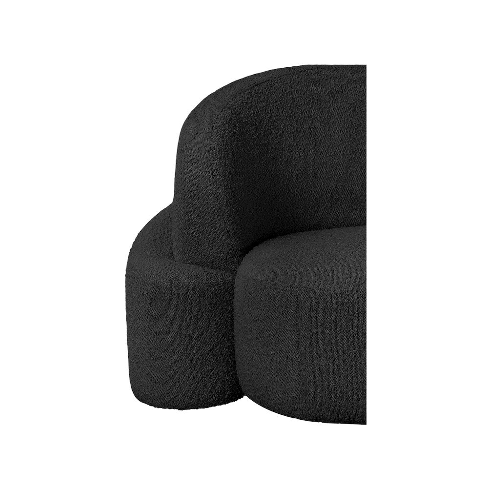 Principessa Black Boucle Fabric Chair