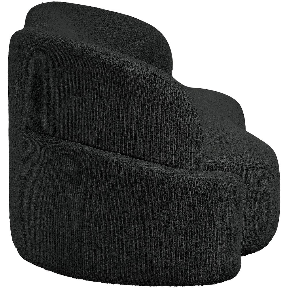 Principessa Black Boucle Fabric Sofa