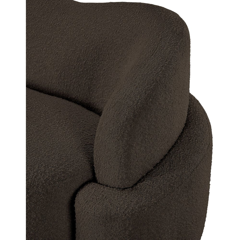 Principessa Brown Boucle Fabric Chair