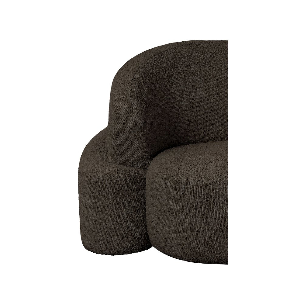 Principessa Brown Boucle Fabric Chair